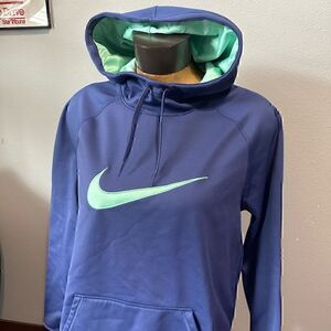 Nike DriFit Womens Large Blue/Green Hoodie